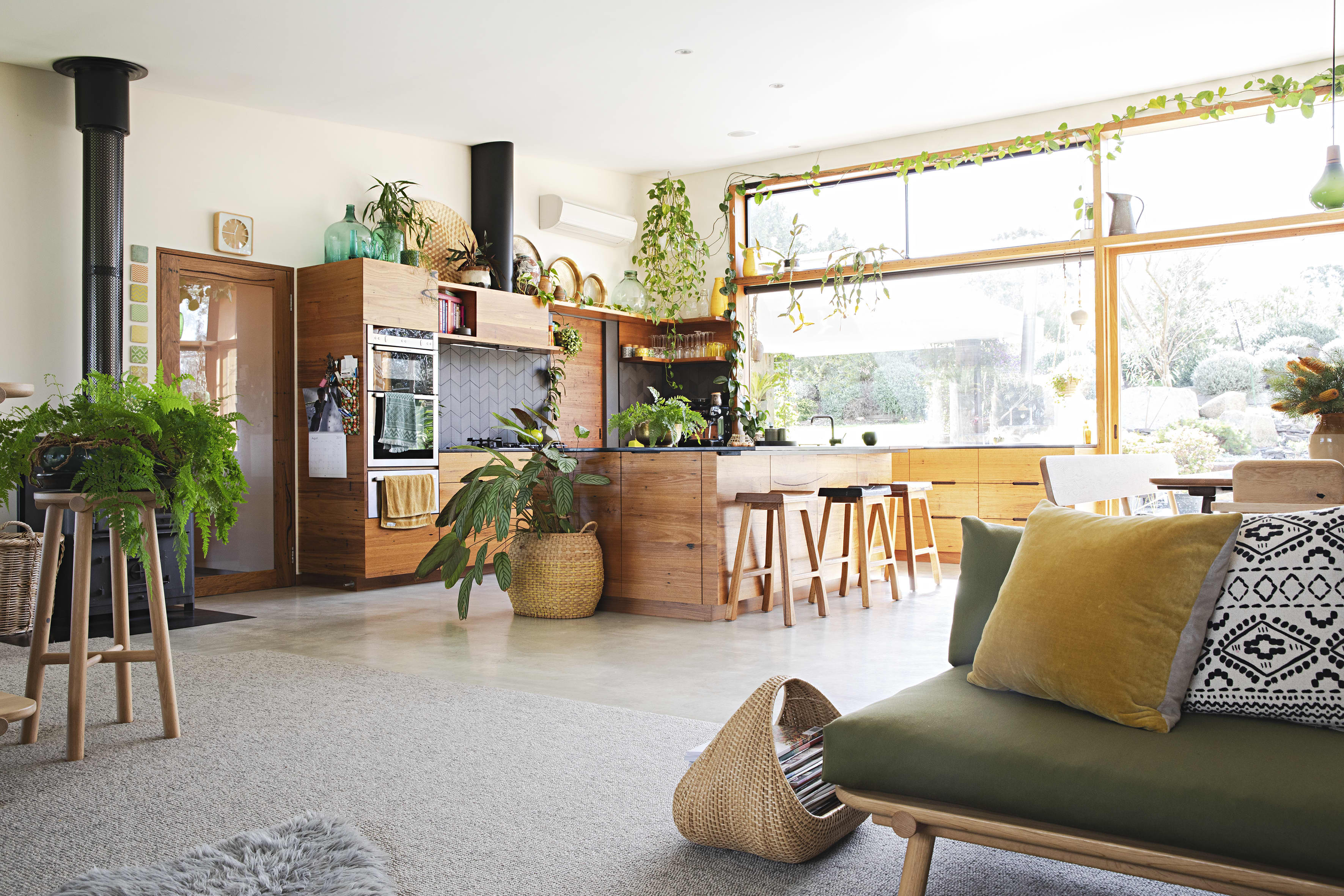 Modern Plant Filled Handmade Furniture Australia Home Tour | Apartment